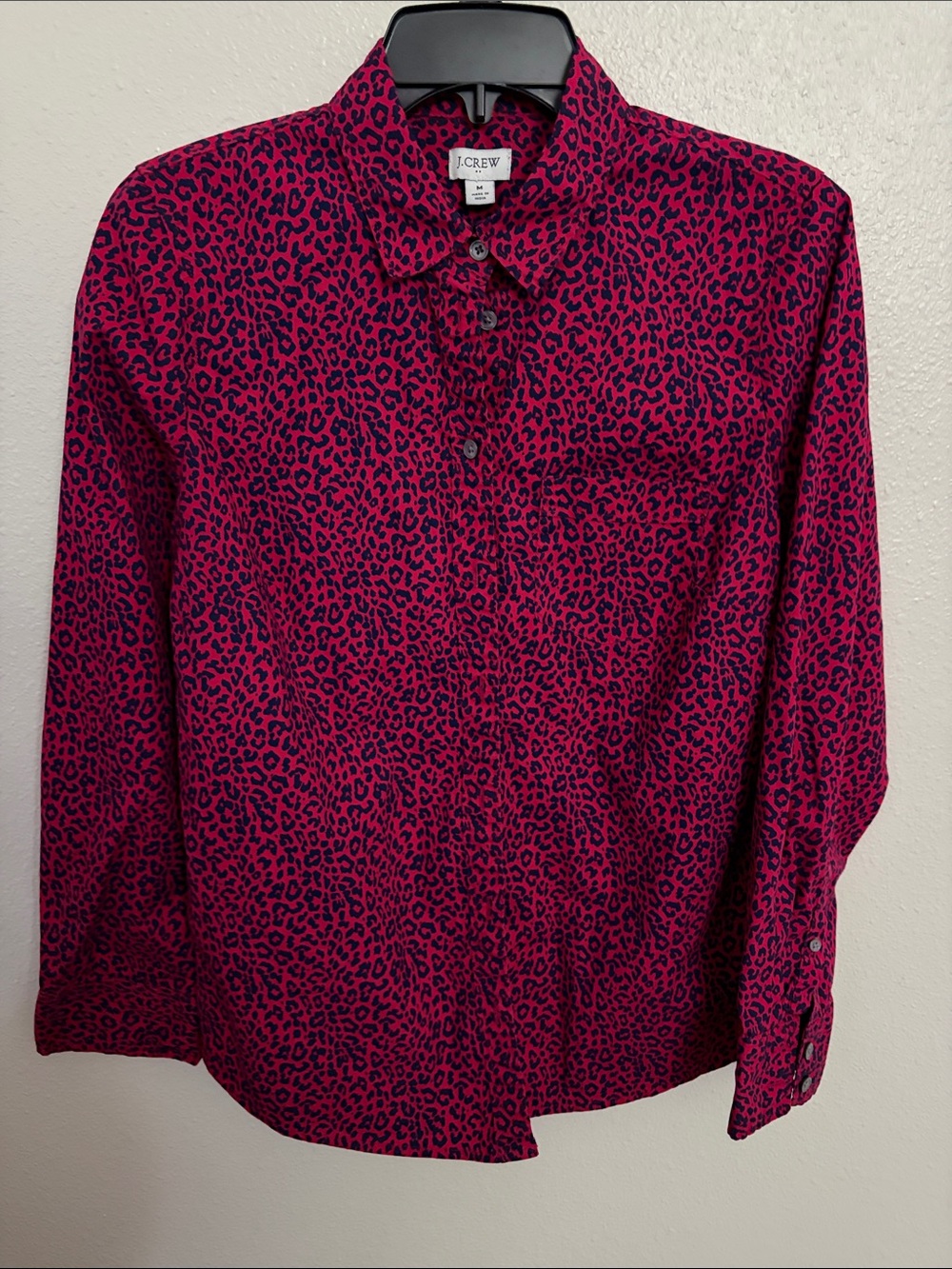 J. Crew Women’s Leopard Print Button-Down Shirt